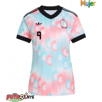 Camiseta Bélgica Romelu Lukaku #9 Visitante Equipación para mujer Mundial 2026 manga corta